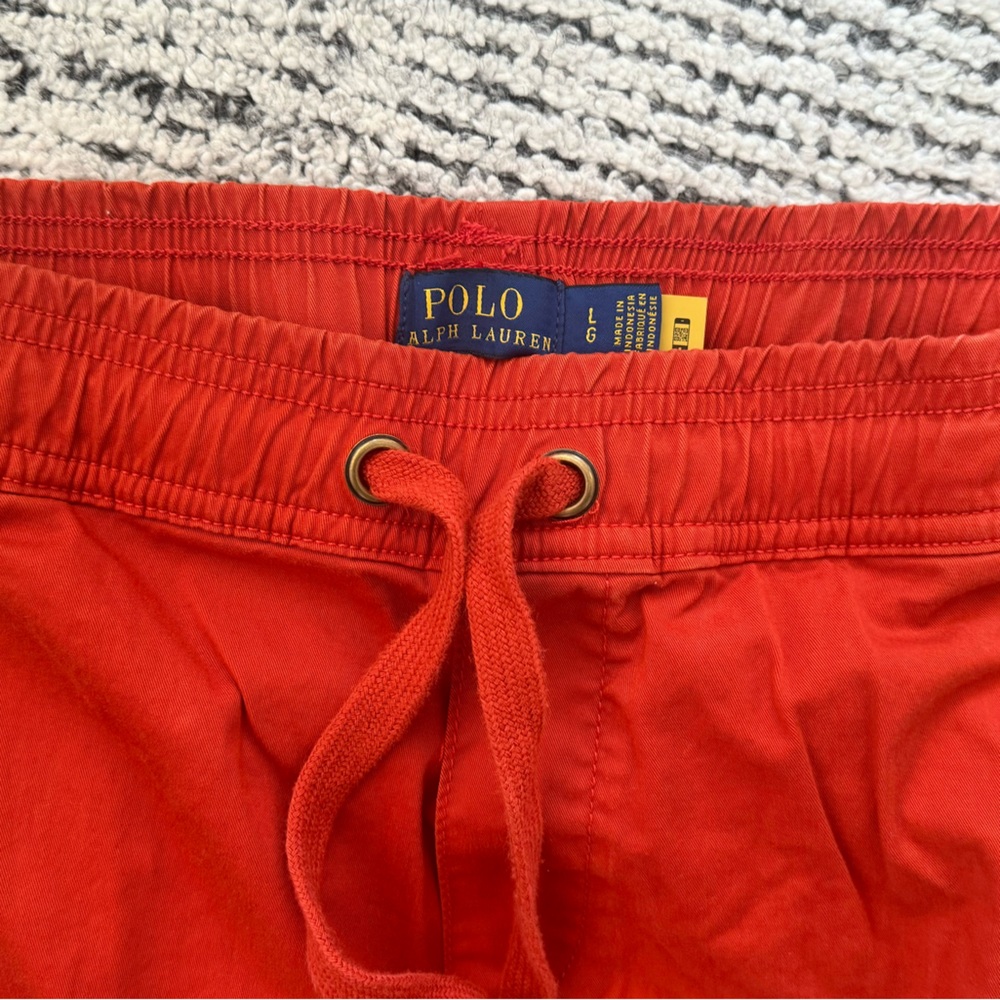 Polo by Ralph Lauren Orange Track Pants with Elastic Waist